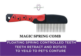 Dog MAGIC SPRING UNDERCOAT Stainless-Steel Pin COMB Rotating&amp;Retracting ... - £11.84 GBP