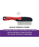 Dog MAGIC SPRING UNDERCOAT Stainless-Steel Pin COMB Rotating&amp;Retracting ... - £11.76 GBP