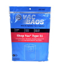 DVC Vacuum Bags Designed To Fit Shop Vac Type LL Wet Dry Vacuums - £4.65 GBP