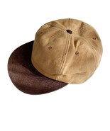 Brooks Brothers Men&#39;s Brown Waxed Cotton Suede Bill Baseball Cap Adjustable - $57.93 CAD