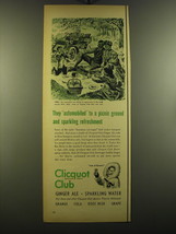 1950 Clicquot Club Ginger Ale Ad - They automobiled to a picnic ground - £14.57 GBP