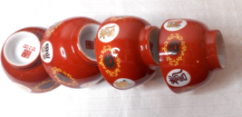Datang Tatung Red Porcelain Taiwan China 3 3/4&quot; Rice Soup Bowl Teacup Se... - £33.40 GBP