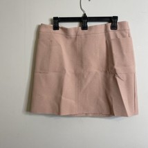 TopShop Women’s Blush Pink Rough Hem Skirt Size 12 Pockets Back Zip - $13.70