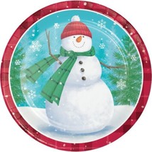 Smiling Snowman Friends Paper 8 Ct Dinner 8.75 in Plates - £3.77 GBP