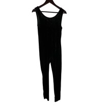 Many Many Black Velvet Sleeveless Jumpsuit Size Small - $28.06