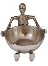 Skeleton with Bowl - Recycled Aluminium - Height 17 cm - £36.22 GBP