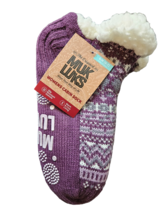 Muk Luks No Slip Fleece Lined Womens Cabin Sock Slipper Socks - New - S/M 5-7 - £13.43 GBP