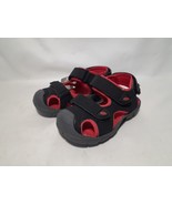 Falls Creek Toddler Boys Fisherman Sandals, Size 6, Black &amp; Red, Enclose... - £8.39 GBP