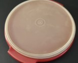 Vtg 1970&#39;s Red Tupperware Divided Suzette 3 Section Dish w/ Lid No Handl... - $12.19