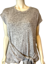 Bobeau Gray Short Sleeve Tie at Waist T Shirt Size L - $9.49