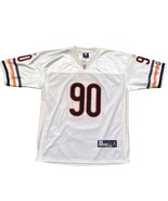 Julius Peppers Chicago Bears Jersey #90 Men’s 50 XL White Reebok Sewn NE... - $44.58