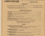 The Court House and Jail Menu City Square Woodstock Illinois  - $17.82