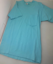 Vintage Fruit Of A Loom Large L Plain Blank T Shirt Single Stitch Made I... - $368.51 MXN