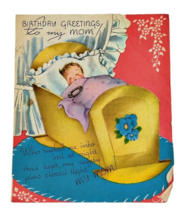 1950s Birthday Card for MOM American Greetings Scrapbooking Vintage Used - £3.84 GBP