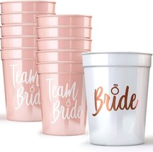 Team Bride Bachelorette Party Cups - Bride Cup &amp; Bridesmaid Cups Bachelorette... - £14.79 GBP