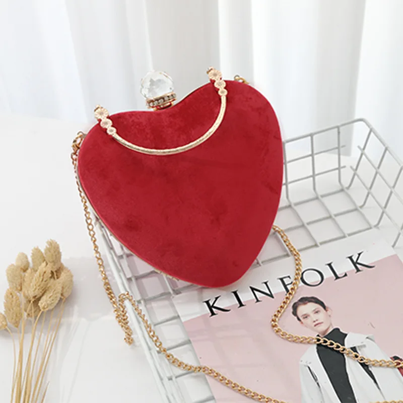 Heart Design Party Handbags Pink Color Handle  Day Clutch For New Design... - $95.00