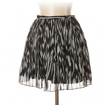 Jack by BB Dakota Black Print A-Line Silhouette Skirt Lined zipper back size 2 - £16.43 GBP