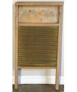 Vintage Polly Prim Washboard - Wood, Tin - 24&quot; - $530.03 MXN