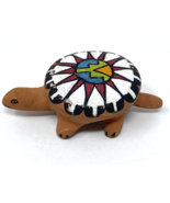 Vintage Native American Tesque Small Terracotta Hand Painted Turtle - £22.40 GBP