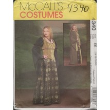 McCalls 4340 Medieval Renaissance Costume Robe, Corset, Gown Pattern 14-20 Uncut - £13.93 GBP