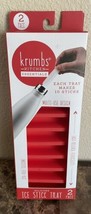 Krumbs Kitchen Essentials 2 Pack Ice Stick Trays Red Silicone New - £7.51 GBP