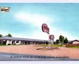 El Racho Motel Pasco Washington WA UNP Unused Linen Postcard N11 - $3.91
