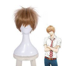 Wolf Girl and Black Prince Kyoya Sata Short Light Brown Party Hair Cosplay Wig - £13.62 GBP