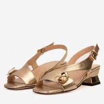 The Iconic Gold Leather Women Sandal image 2
