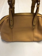 Calvin Klein Camel Pebble Leather Double Handle Satchel Handbag NWOT - £76.72 GBP