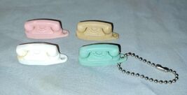 Vintage Mini Princess Phone Keychain - Rotary Dial - Lot of 4 Different ... - $18.99