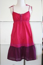 American Eagle Outfitters Juniors Dress Size 2 Raspberry Ombre Ruffled - $19.79