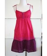 American Eagle Outfitters Juniors Dress Size 2 Raspberry Ombre Ruffled - £15.47 GBP