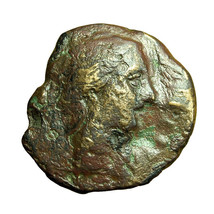 Ancient Greek Coin Agathokles Syracuse Sicily AE21mm Artemis / Thunderbo... - $23.39