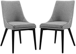 Modway Viscount Mid-Century Modern Upholstered Fabric Two Dining Chairs in Light - £283.53 GBP