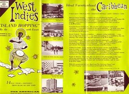 Pan American World Airways West Indies Island Hopping Air Travel Brochur... - $17.80