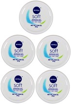 (5 Pack) Nivea Soft Moisturizing Cream, Travel Size Face Body Hands, 0.8... - $9.49