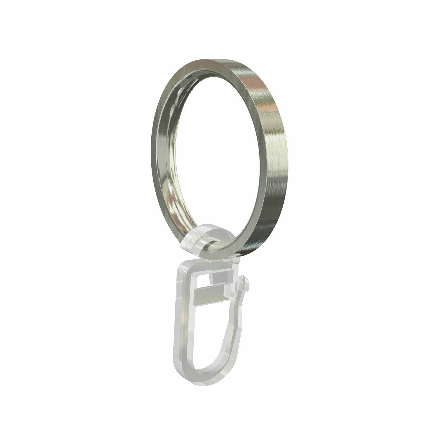 High Quality 25mm Gardinia Stainless Steel Curtain Rings 8-Pack with Hooks - $5.50