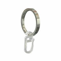 High Quality 25mm Gardinia Stainless Steel Curtain Rings 8-Pack with Hooks - £4.30 GBP