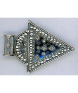 Plata Colgante Identificador, Sello Plata En Triangular Patrón - $33.73 CAD