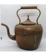 Antique Hand Forged Copper Tea Kettle with Copper Handle  - $107.30 CAD