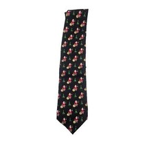 Hallmark Holiday Traditions 100% Silk Tie Men&#39;s Santa Christmas Tree Can... - $12.60