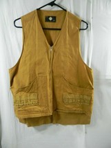 Vintage Sears Shotgun Hunters Vest With Bird Bag Shell Holders Brown S T... - $35.51
