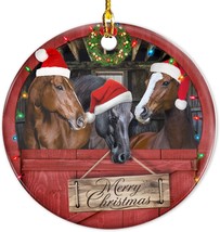 Farmhouse Horses 2024 Christmas Ornament Farmhouse Christmas Tree Holida... - £18.28 GBP