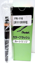 NEW Pentel Art Color Brush Pen FR-116 Refill 12-PK Box PALE ORANGE Ink C... - $22.72