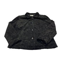 Giorgio Morandi Black Lined Coat Jacket Button Front Women’s Size Medium - $38.28