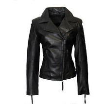 Whet Blu Women&#39;s Asymmetrical Zipper Leather Jacket - £122.22 GBP