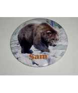 Grizzly Bear Pinback Name Button Sam Large 3&quot; Diameter Unbranded NM - €8,66 EUR