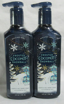 Bath &amp; Body Works Gentle Gel Hand Soap Lot Set Of 2 Frosted Coconut Snowball - £20.04 GBP