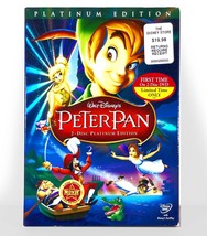 Walt Disney&#39;s - Peter Pan (2-Disc DVD, 1953, Platinum Ed) Like New w/ Slip ! - $9.48