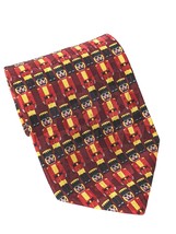 Vintage 1996 RM Style Ralph Marlin Nutcracker Repeat Red Soldier Silk Necktie - £16.30 GBP